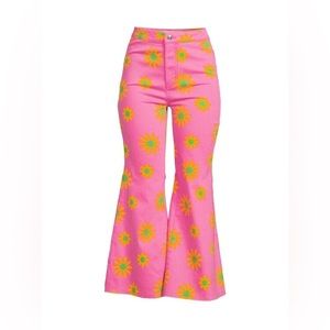 FREE PEOPLE
Floral Cropped Bootcut Jeans 28 NWT